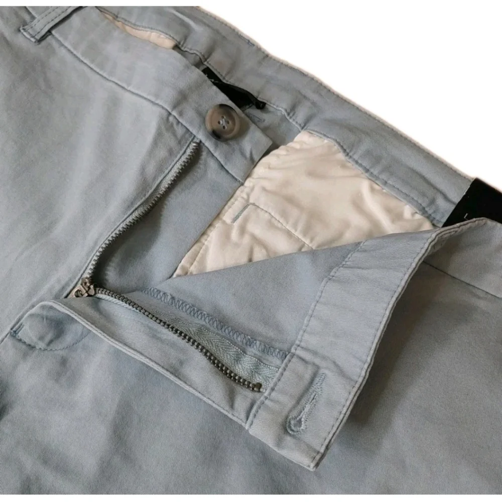 Lane Bryant Boyfriend Allie Pants Woman Plus Sz 28W Blue Stretch Twill Ankle Nwt